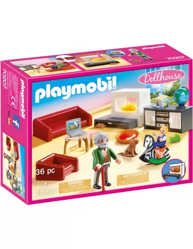 Playmobil Dollhouse Huiskamer Met Openhaard 70207